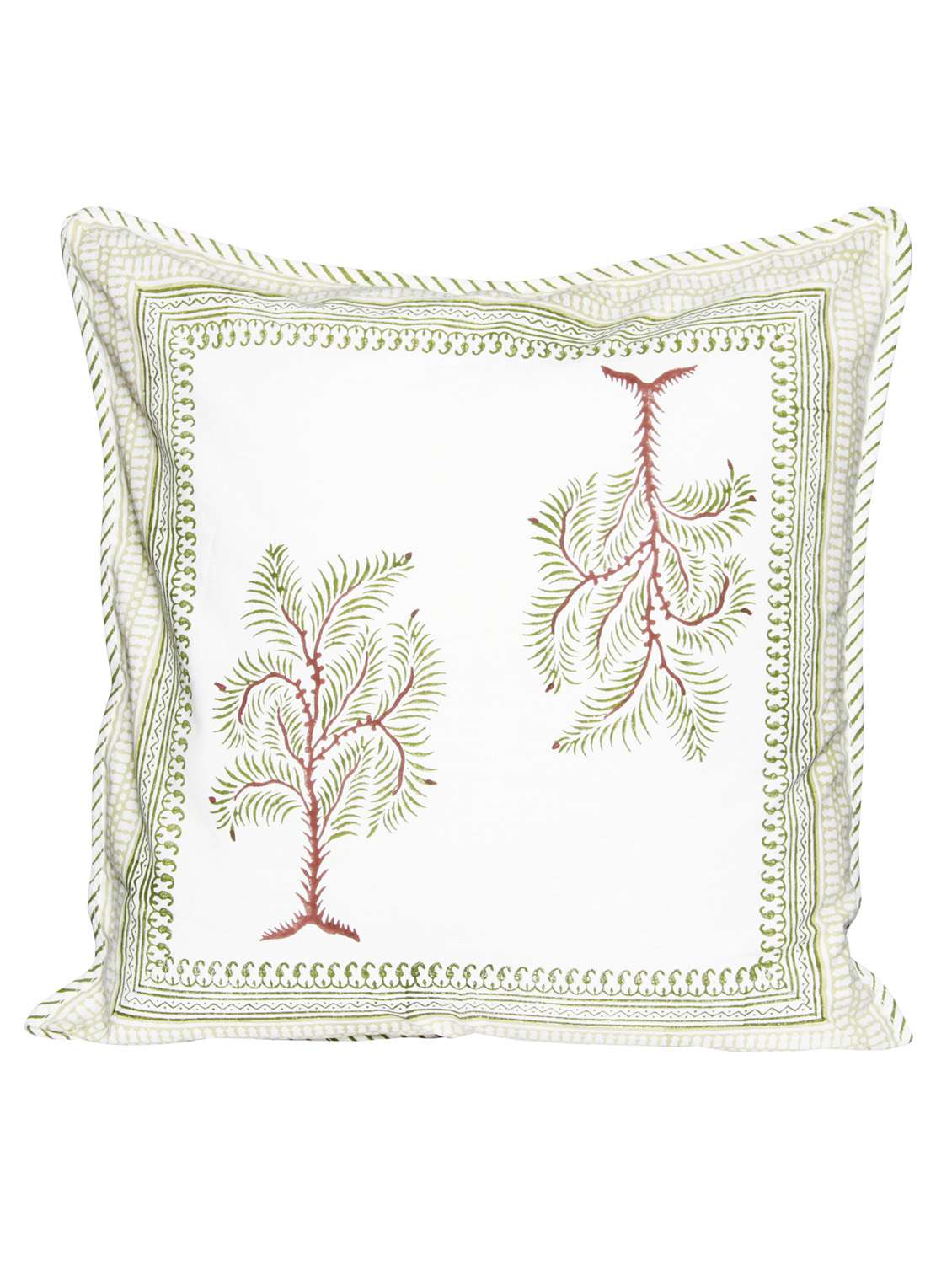 white cotton single cushion cover