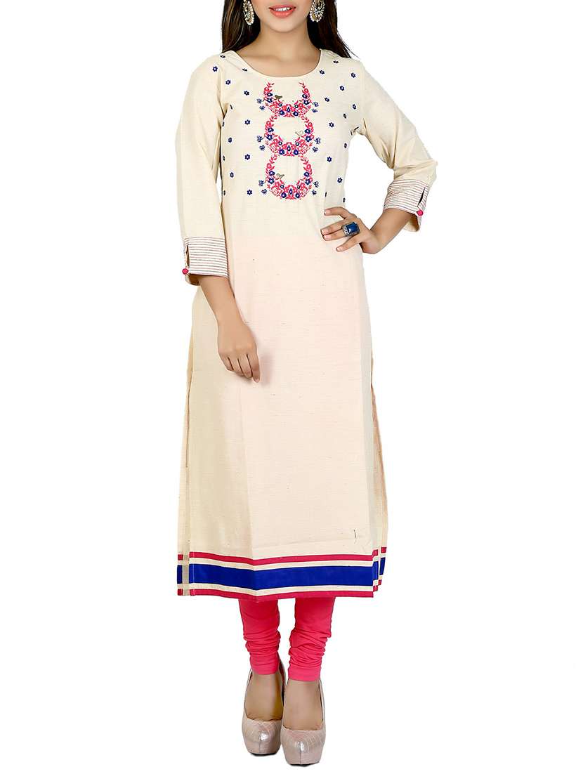 cream cotton kurta