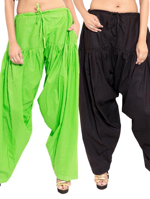 multi colored cotton combo salwars - 11119997 - Standard Image - 0