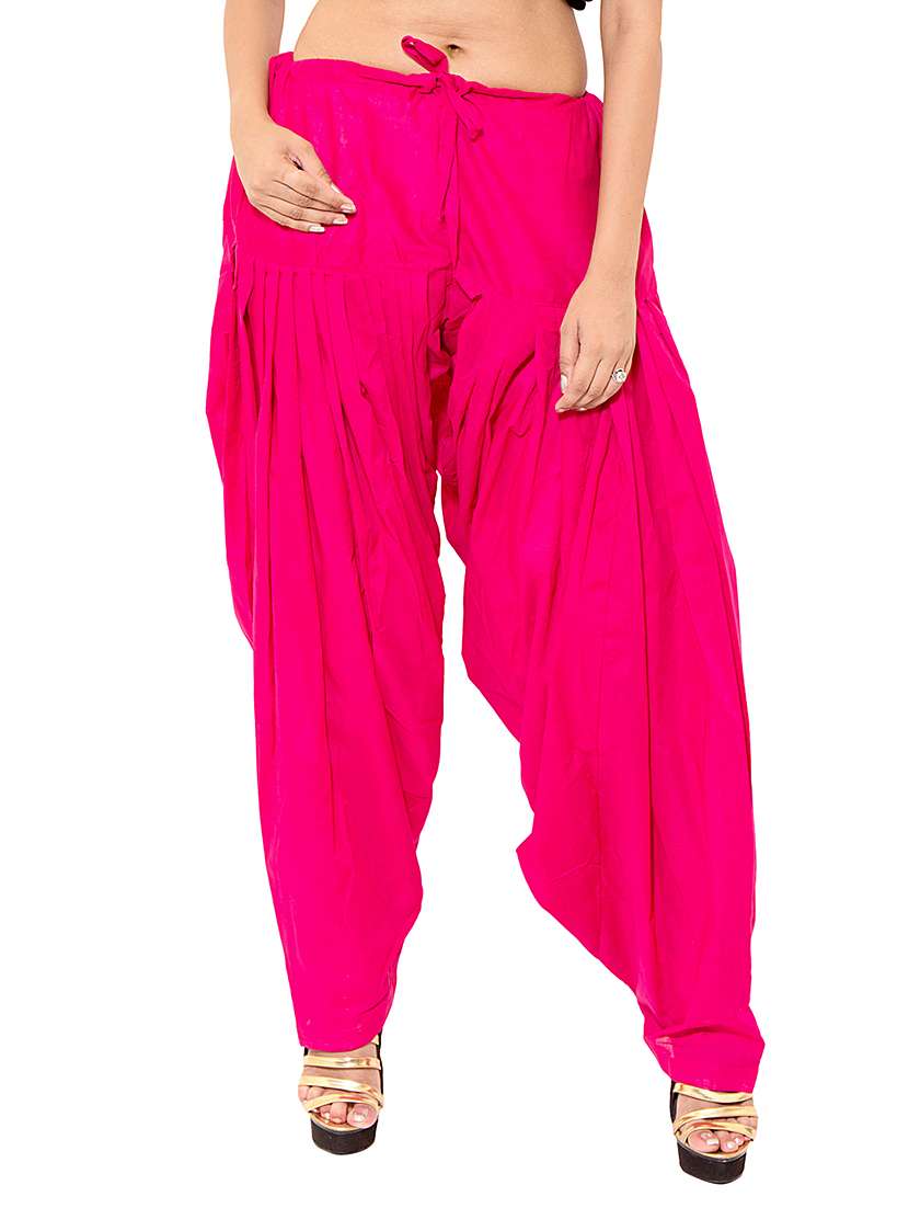 multi coloured cotton patiyala salwar (set of 2) - 11119998 -  Standard Image - 1