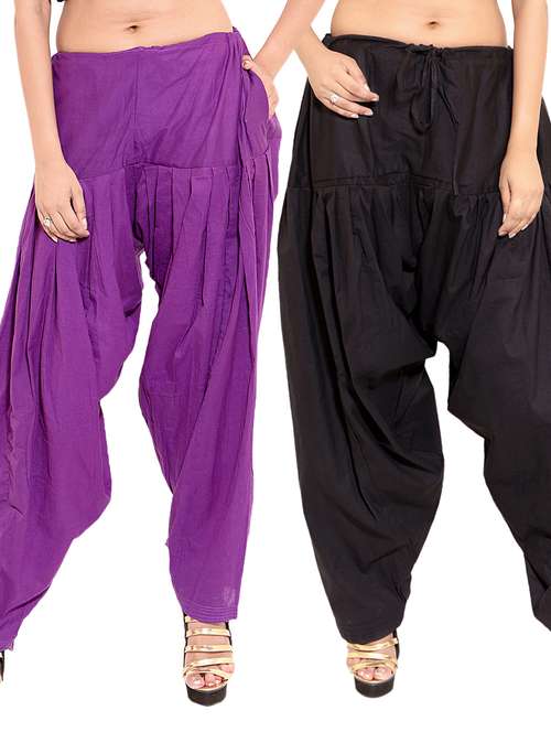 multi colored cotton combo salwars - 11119999 -  Standard Image - 0