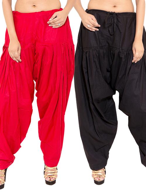 black cotton combo salwars - 11120000 - Standard Image - 0