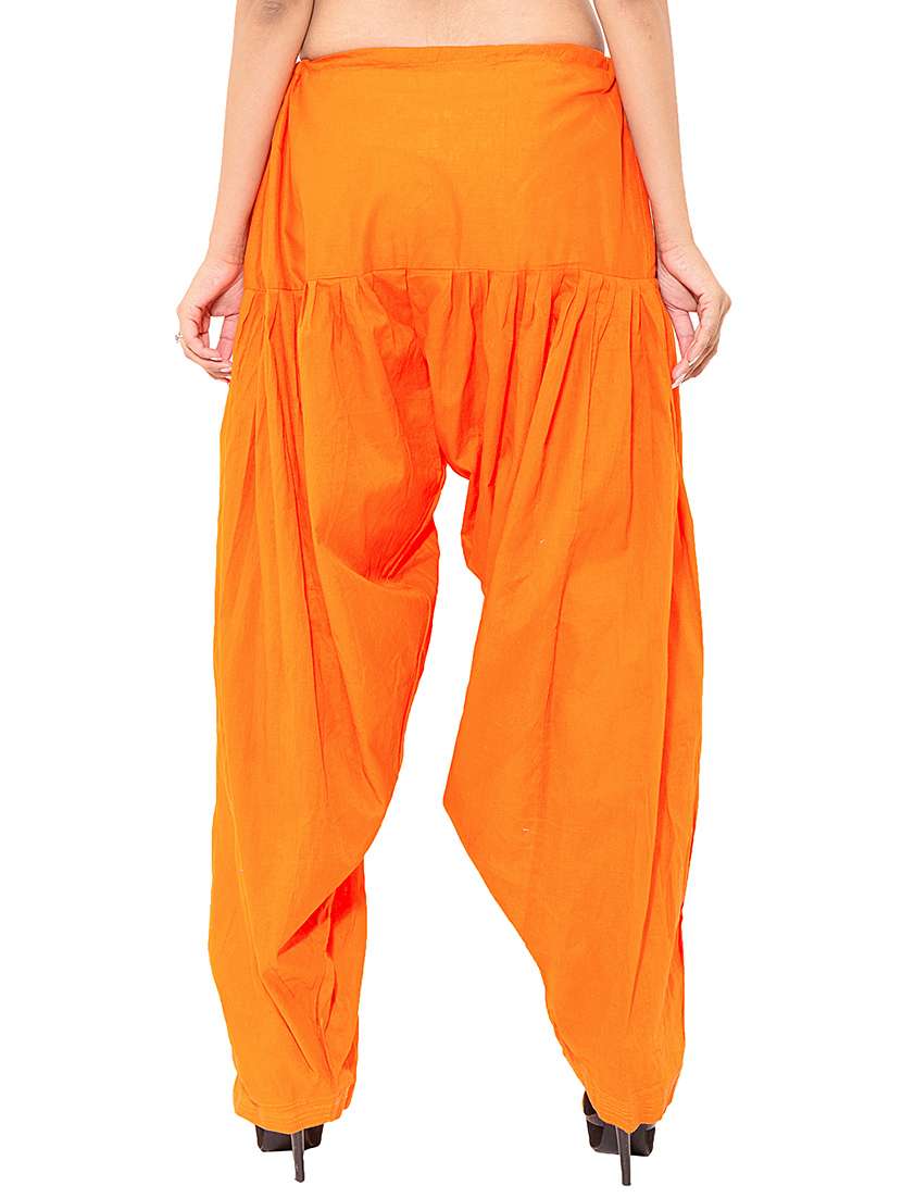 orange cotton combo salwars - 11120004 -  Standard Image - 6