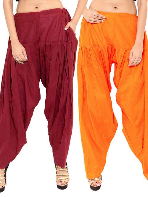 multi colored cotton combo salwars - 11120005 - Standard Image - 0