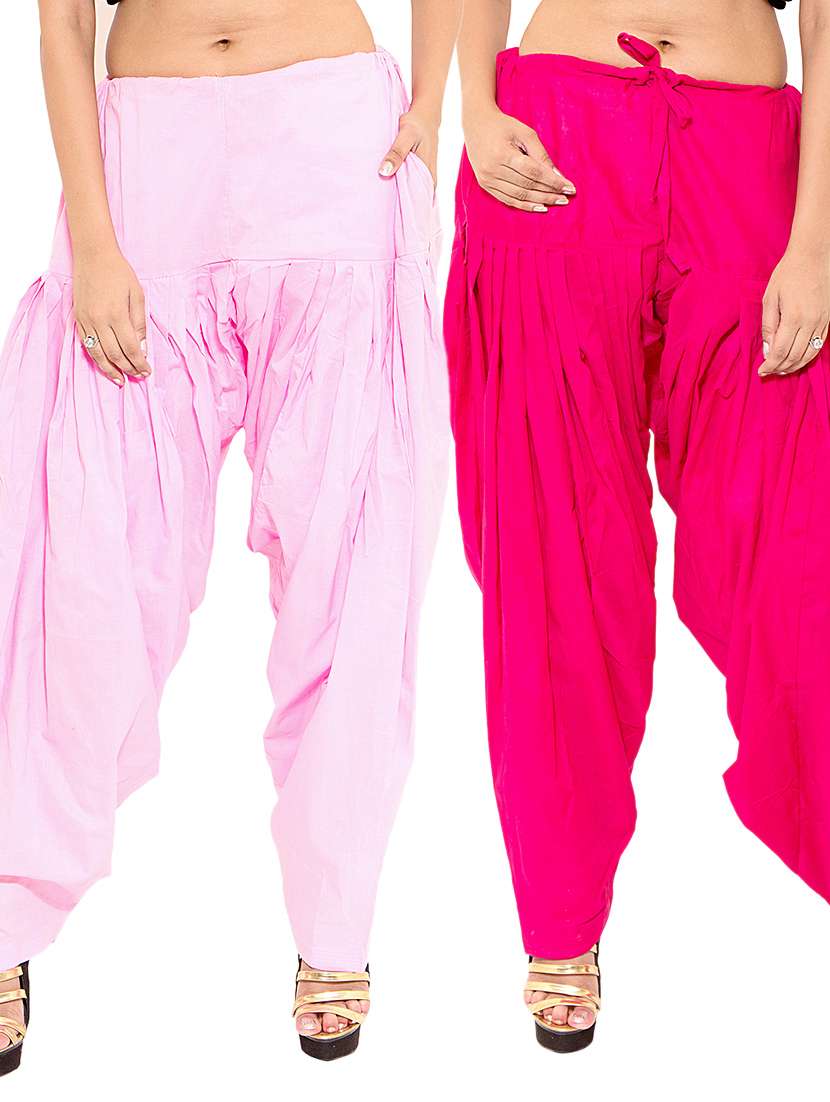 multi colored cotton combo salwars - 11120010 - Zoom Image - 0