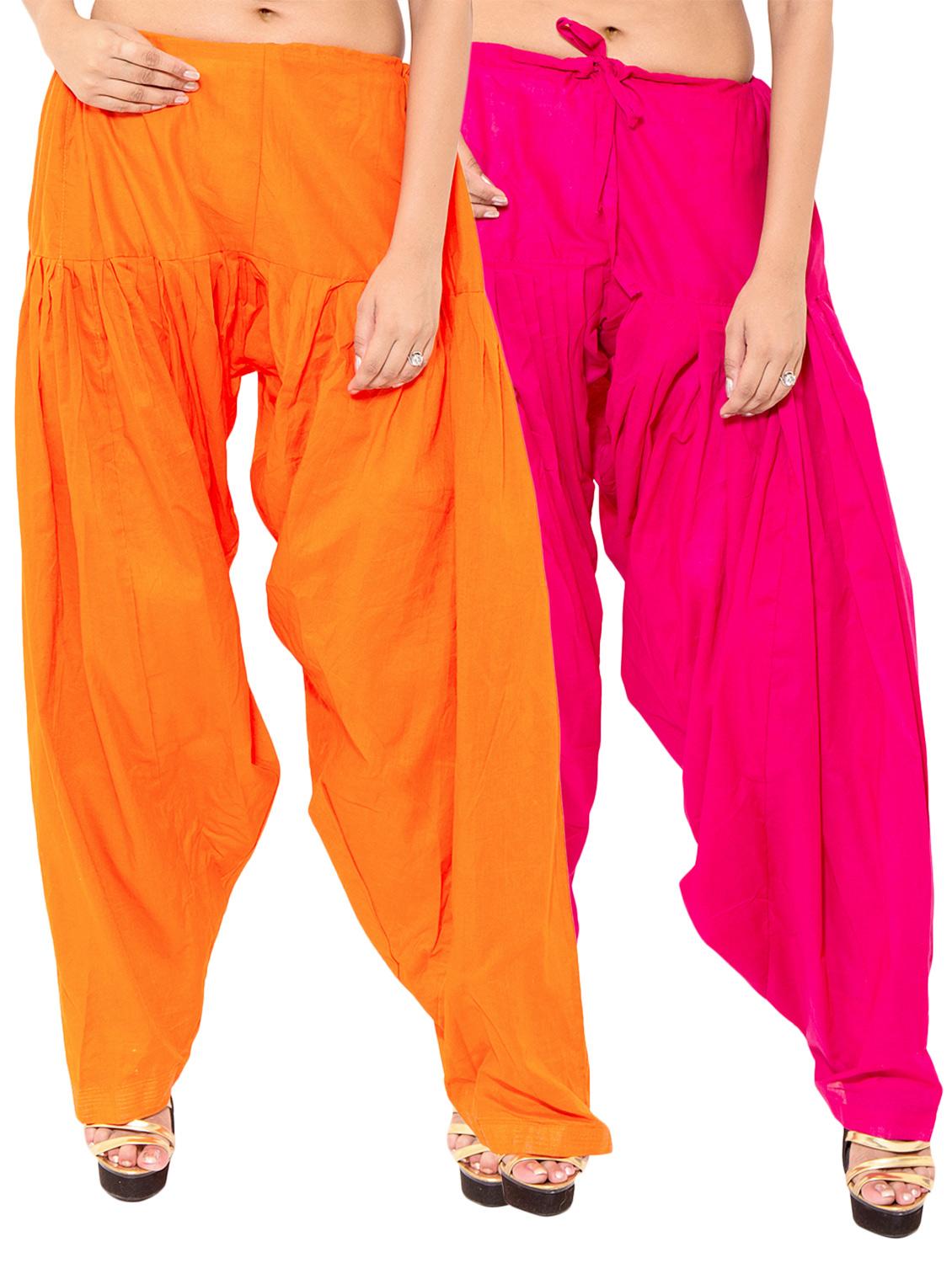 pink cotton patiyala salwars - 11120012 - Zoom Image - 0