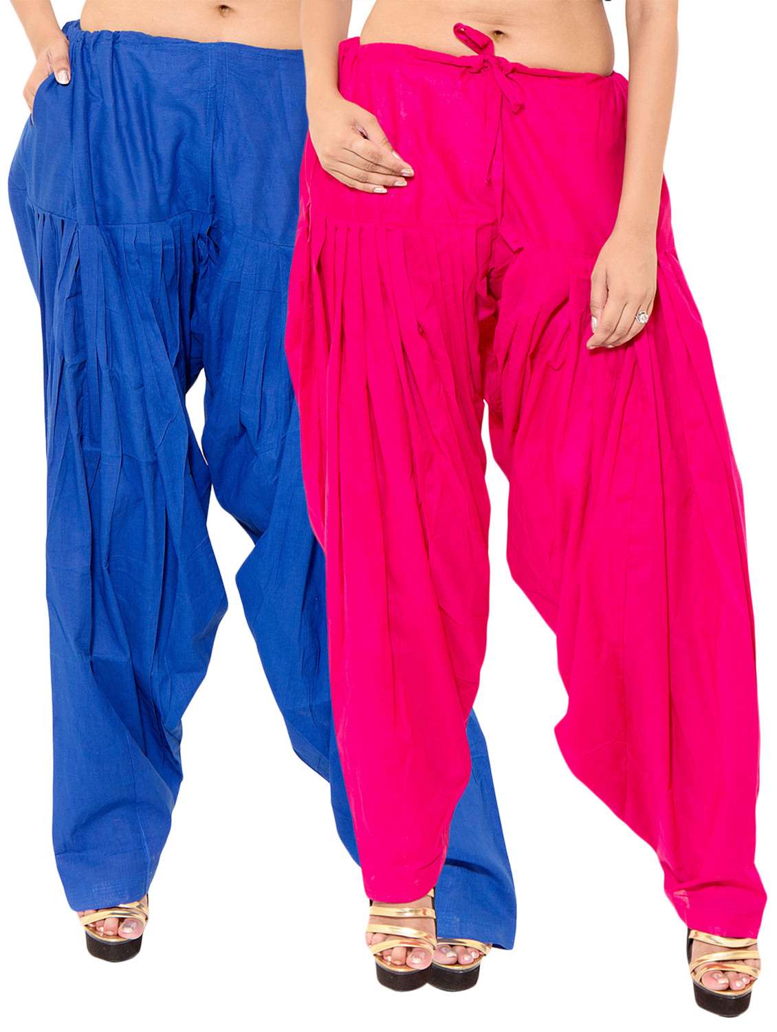 pink cotton patiyala salwars