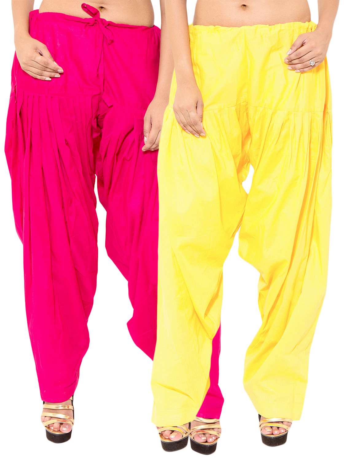 pink cotton patiyala salwars