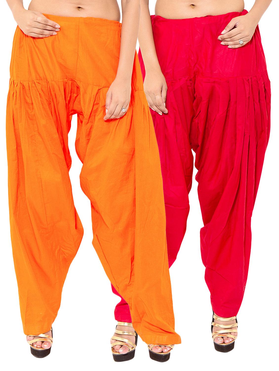 red cotton patiyala salwars - 11120023 - Zoom Image - 0