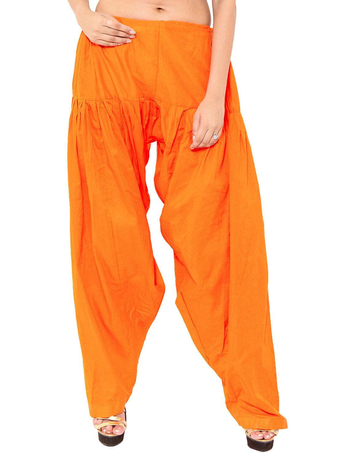 red cotton patiyala salwars - 11120023 -  Standard Image - 1