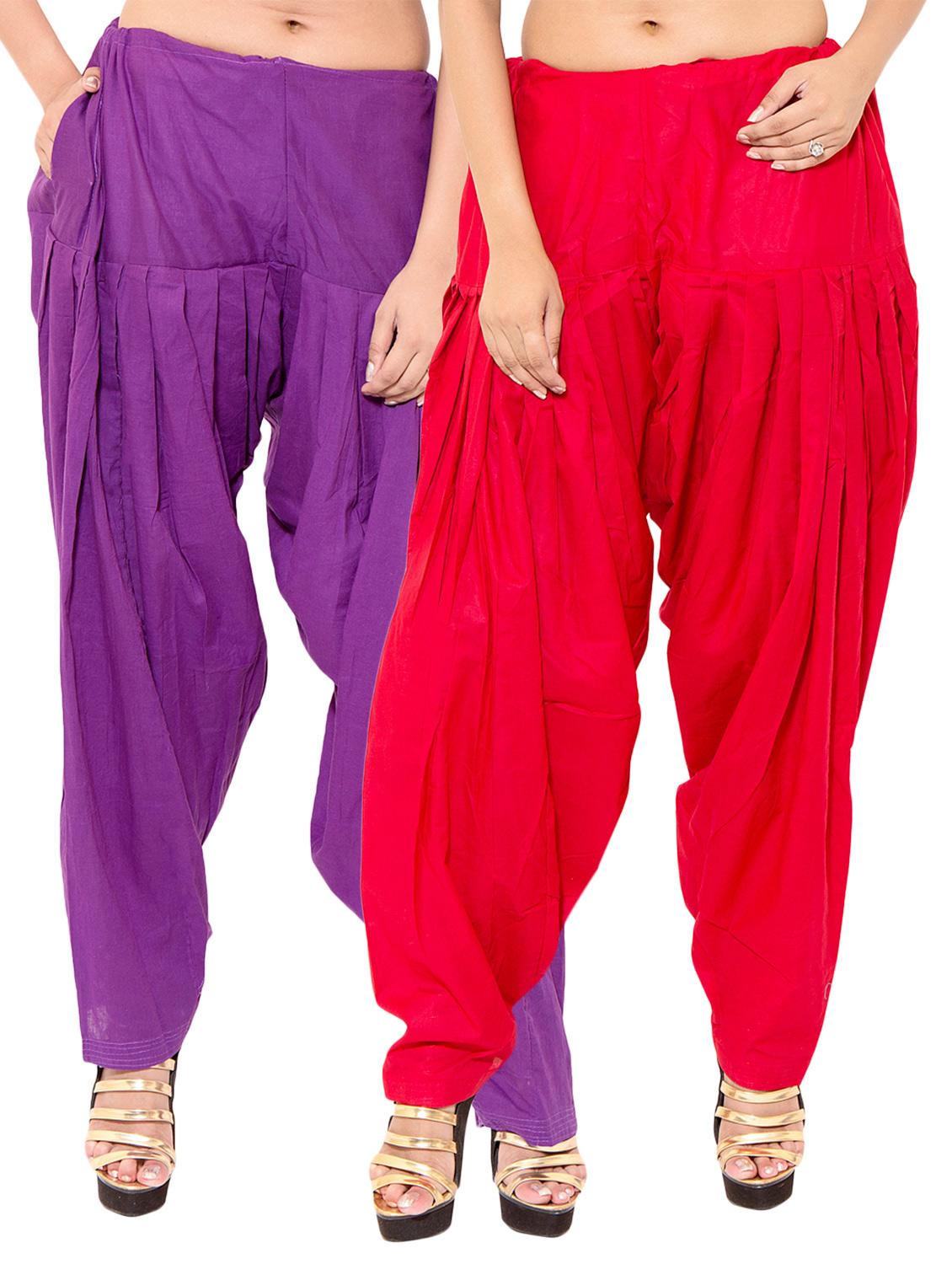 multi color cotton combo salwar - 11120026 -  Zoom Image - 0