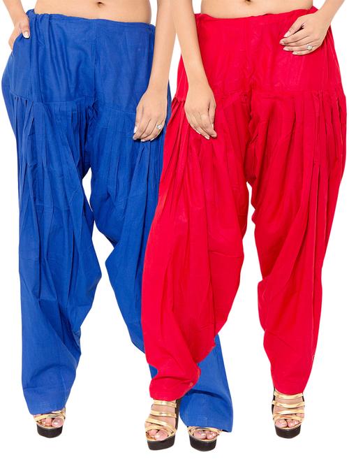 multi colored cotton combo salwars - 11120027 - Standard Image - 0