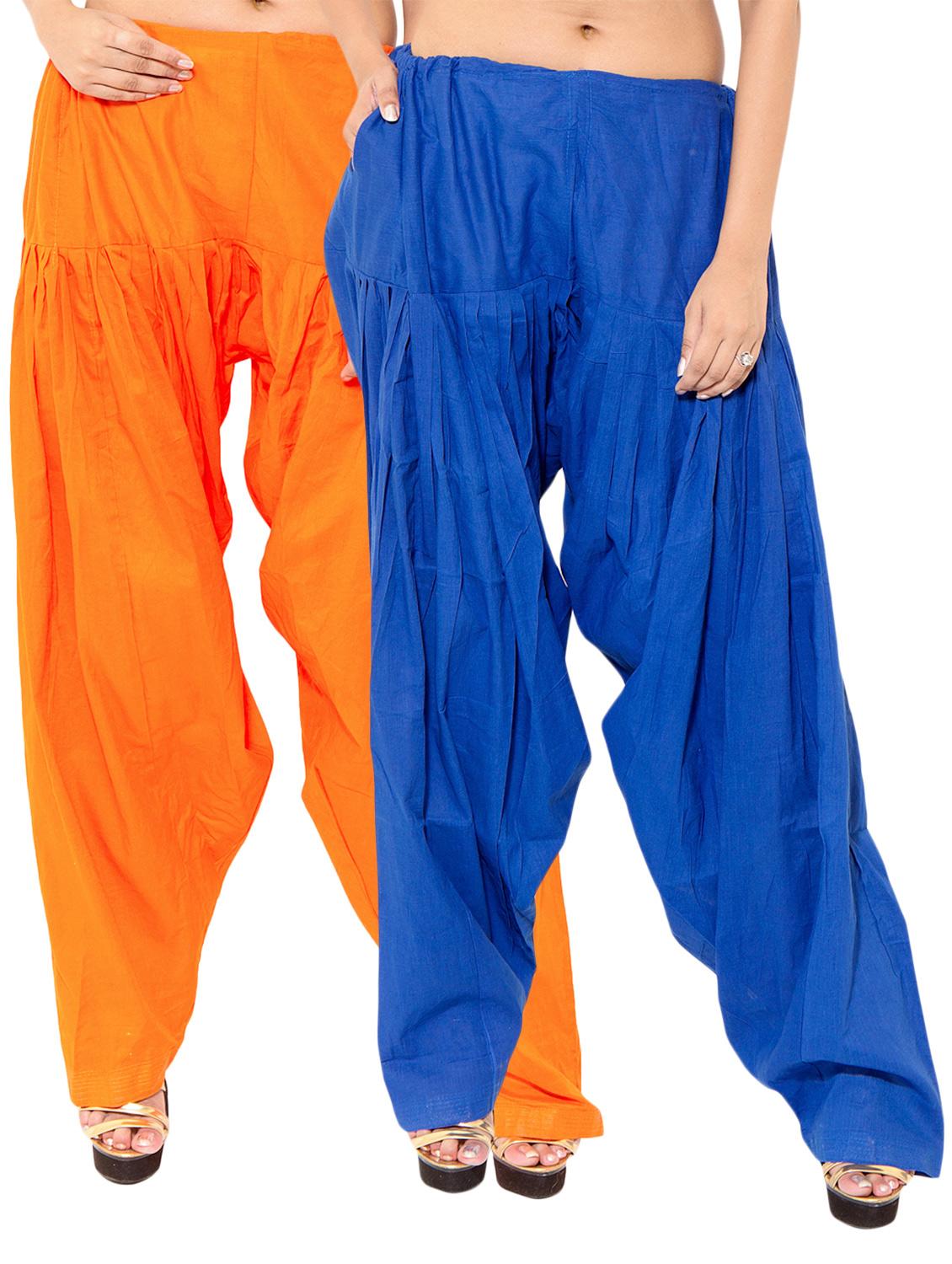 multi colored cotton combo salwars - 11120032 - Zoom Image - 0