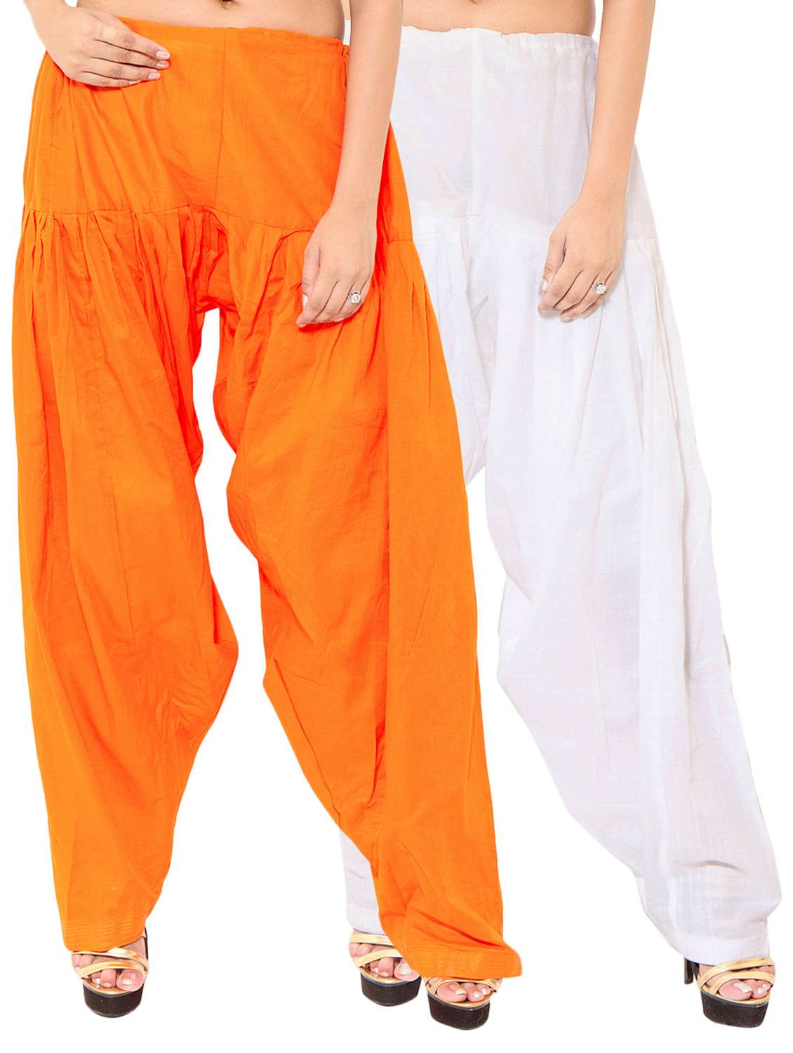 multi colored cotton combo salwars - 11120043 -  Zoom Image - 0