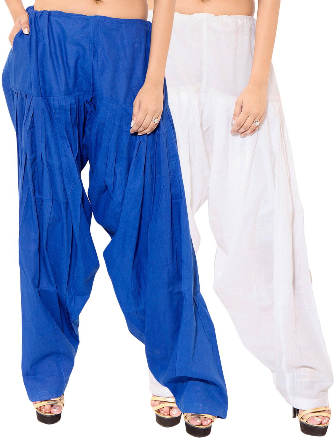 multi colored cotton combo salwars - 11120049 - Zoom Image - 0