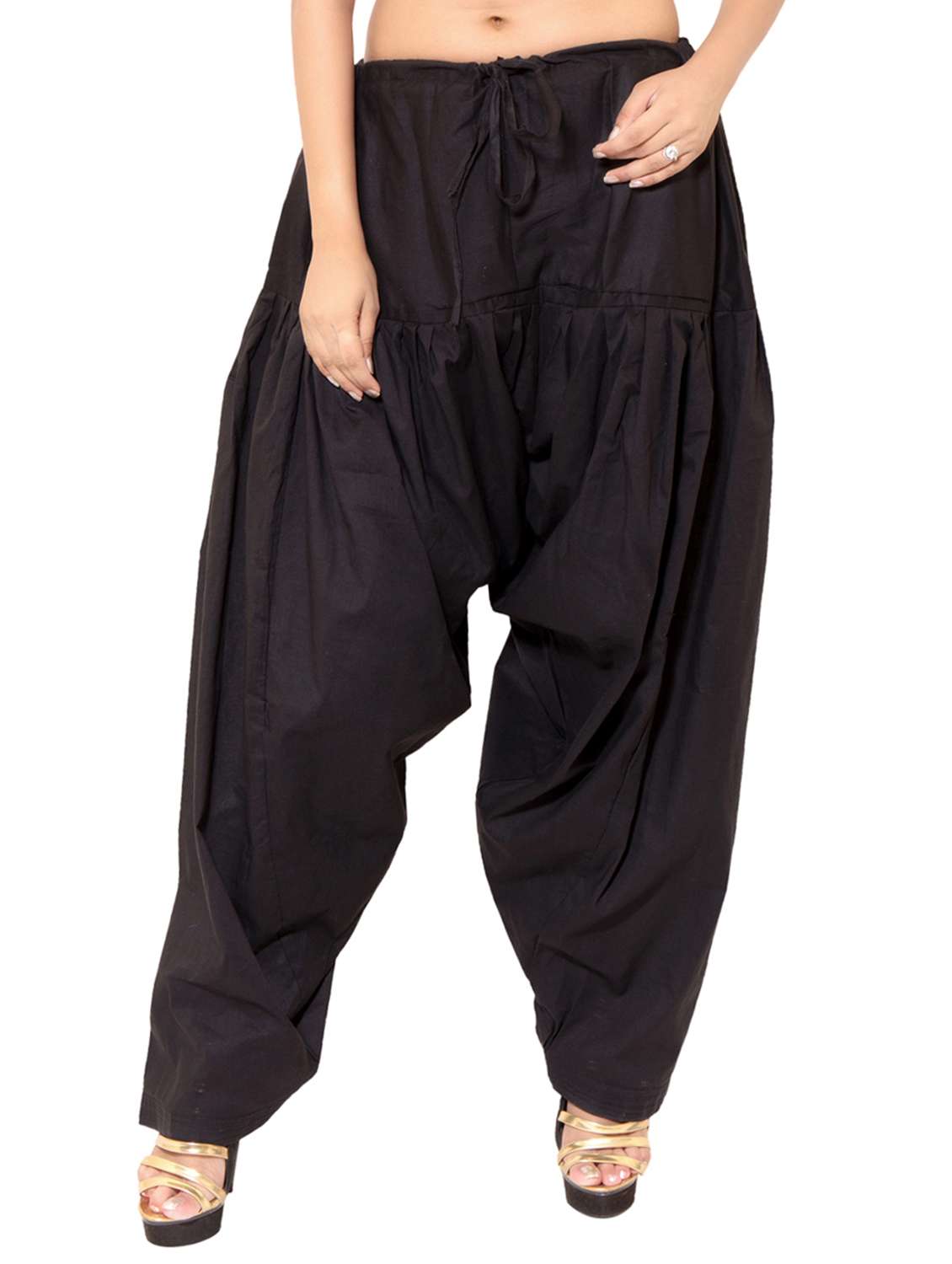 yellow cotton patiyala salwars - 11120062 -  Standard Image - 4