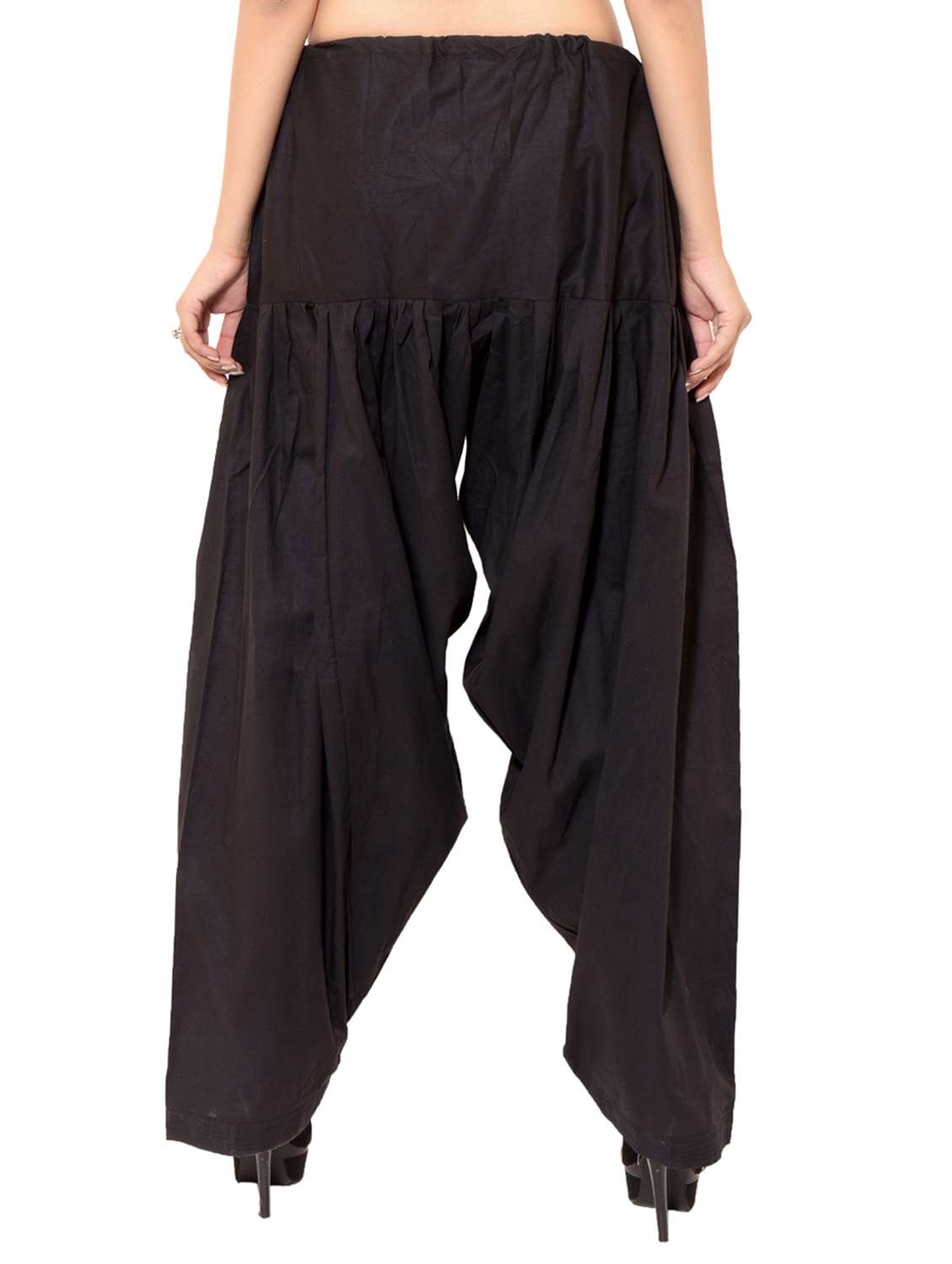 yellow cotton patiyala salwars - 11120062 -  Standard Image - 6