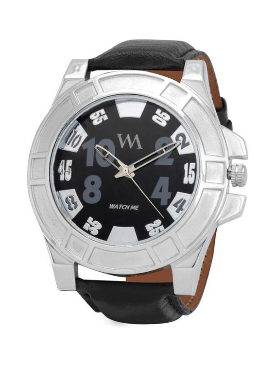 black leather wrist watch - 11123228 - Standard Image - 1