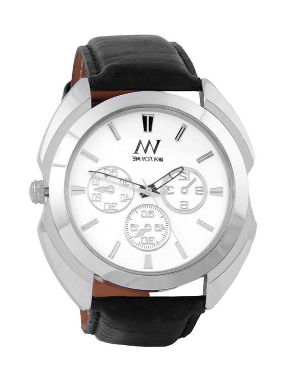 black leather wrist watch - 11123229 - Standard Image - 4