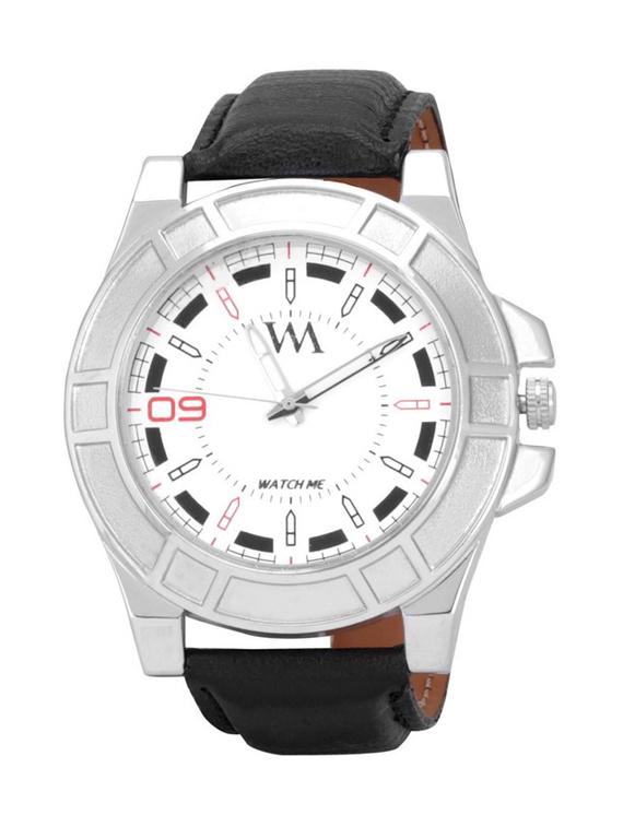 black leather wrist watch - 11123230 - Standard Image - 1