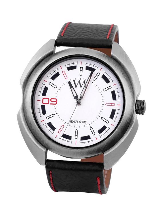 black leather wrist watch - 11123239 - Standard Image - 1