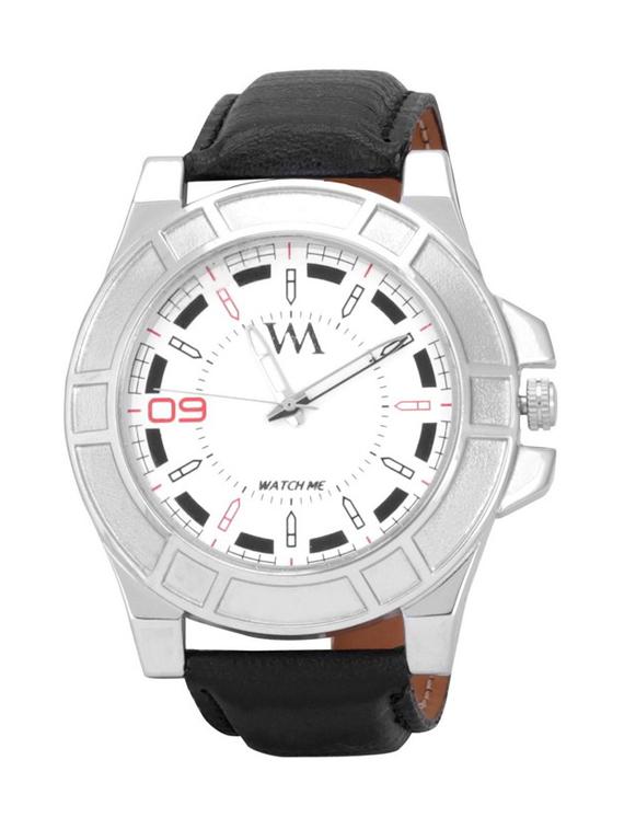 black leather wrist watch - 11123239 - Standard Image - 4