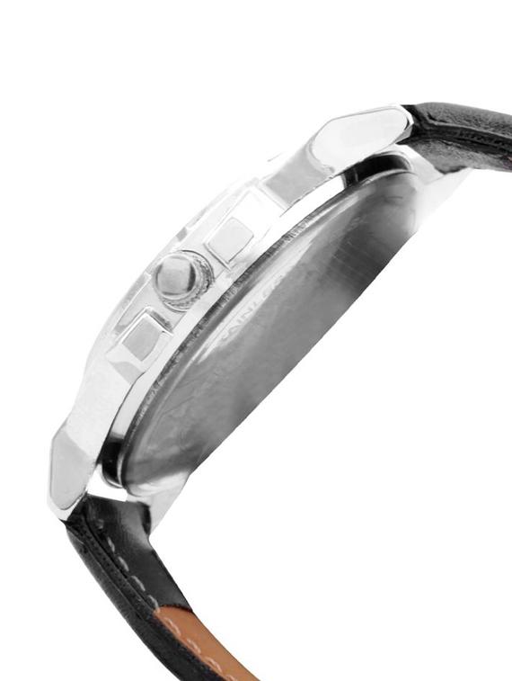 black leather wrist watch - 11123240 - Standard Image - 4