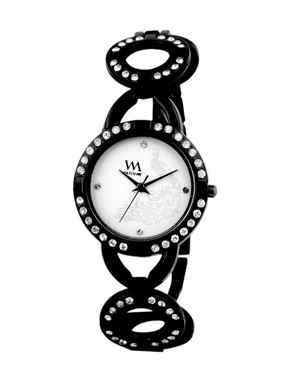 black leather wrist watch - 11123241 - Standard Image - 4