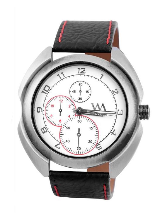 black leather wrist watch - 11123249 - Standard Image - 1
