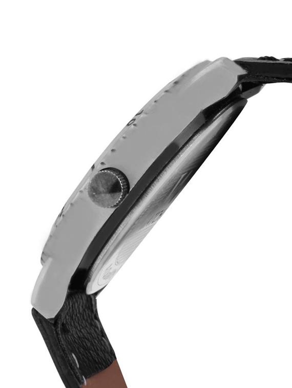 black leather wrist watch - 11123249 - Standard Image - 4