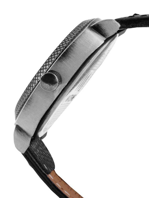 black leather wrist watch - 11123256 - Standard Image - 4
