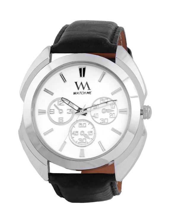 black leather wrist watch - 11123261 - Standard Image - 4