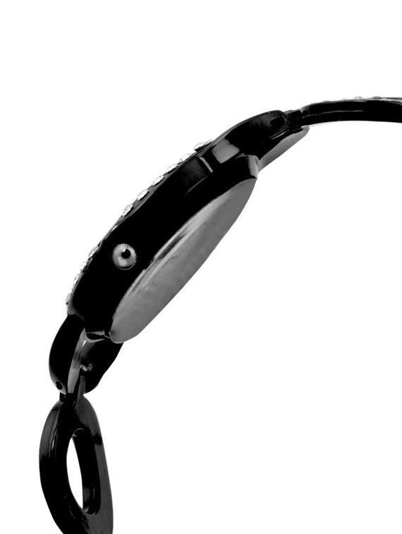 black leather wrist watch - 11123265 - Standard Image - 4