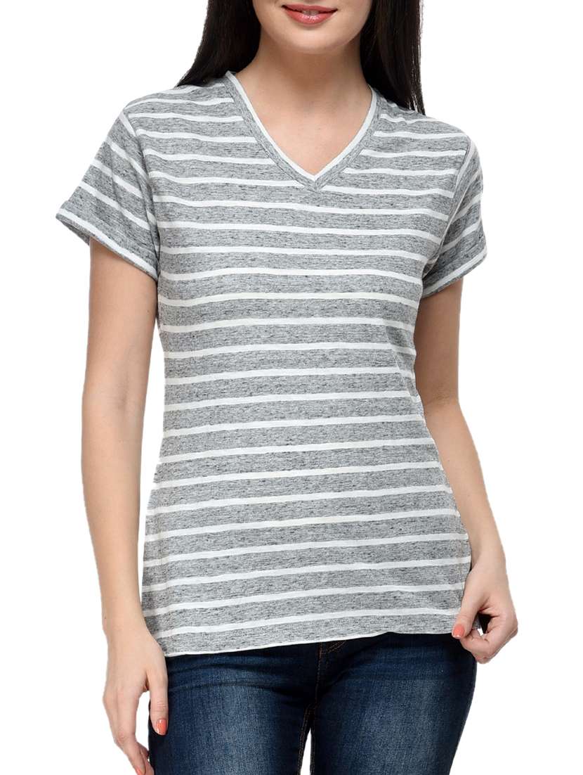 solid grey cotton tee