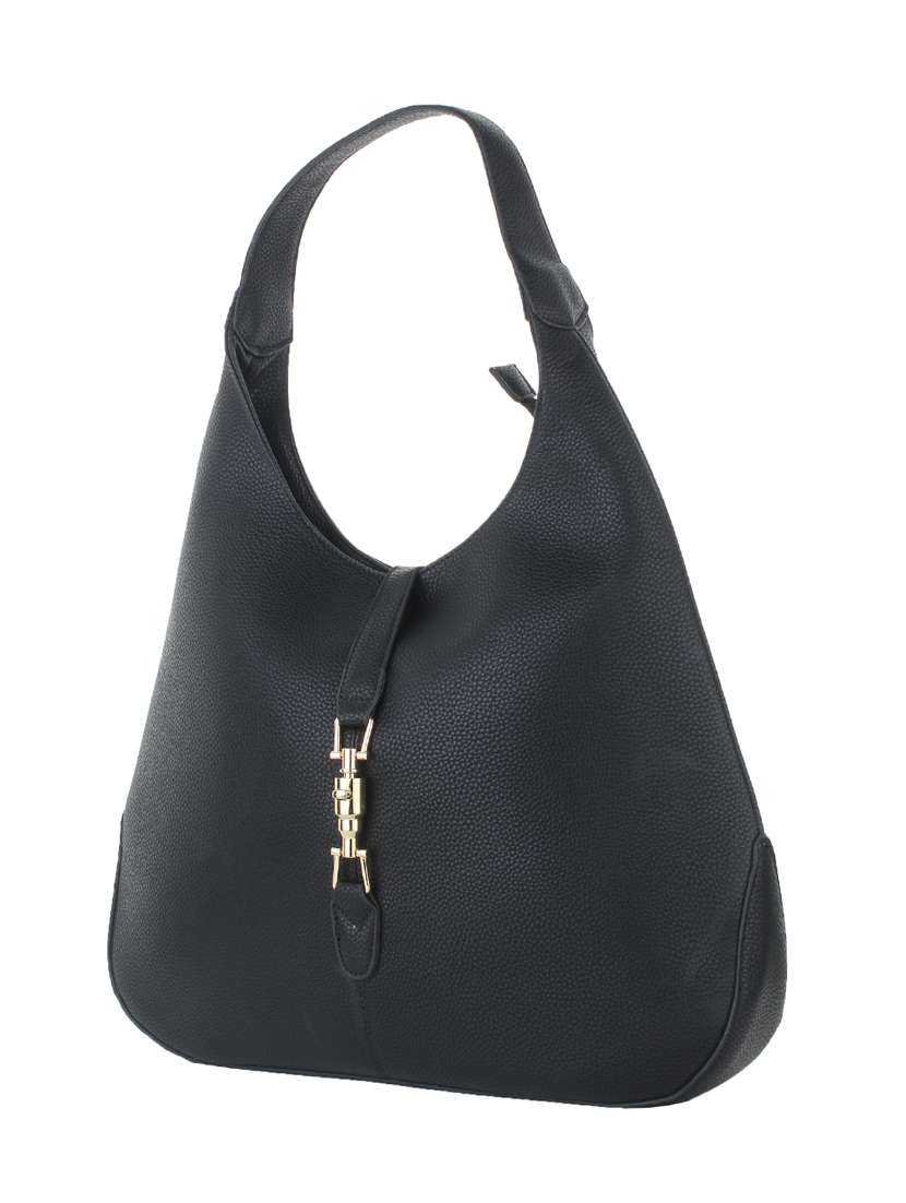black leatherette handbag - 11131154 - Standard Image - 4