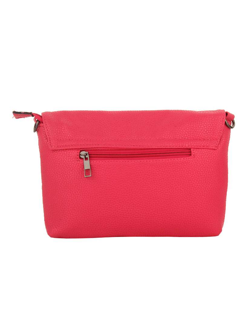 pink leatherette textured sling bag - 11131417 - Standard Image - 1