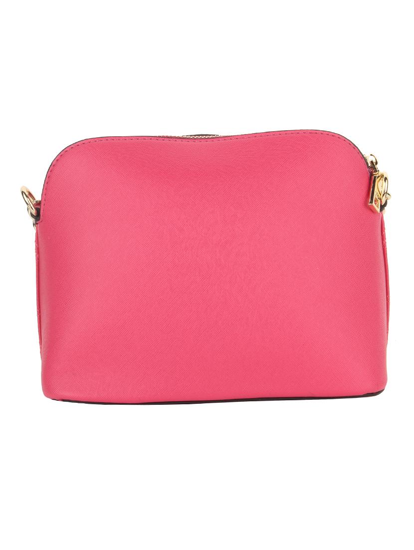 pink leatherette quilted sling bag - 11131430 - Standard Image - 1