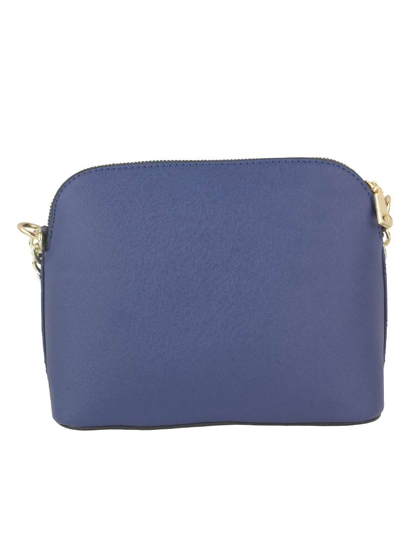 blue leatherette quilted sling bag - 11131432 - Standard Image - 1