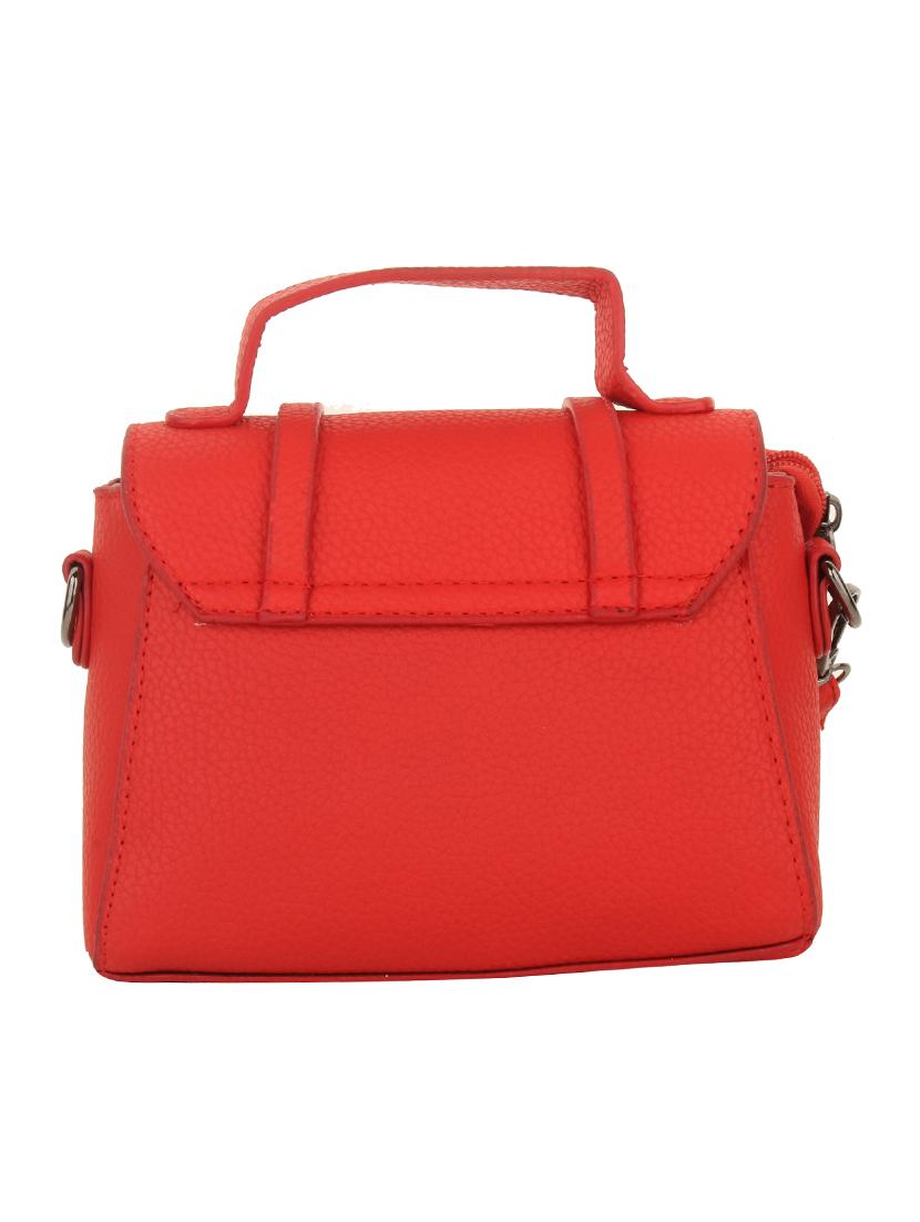 red leatherette textured sling bag - 11131439 - Standard Image - 1