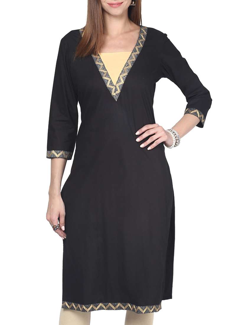 black cotton kurta