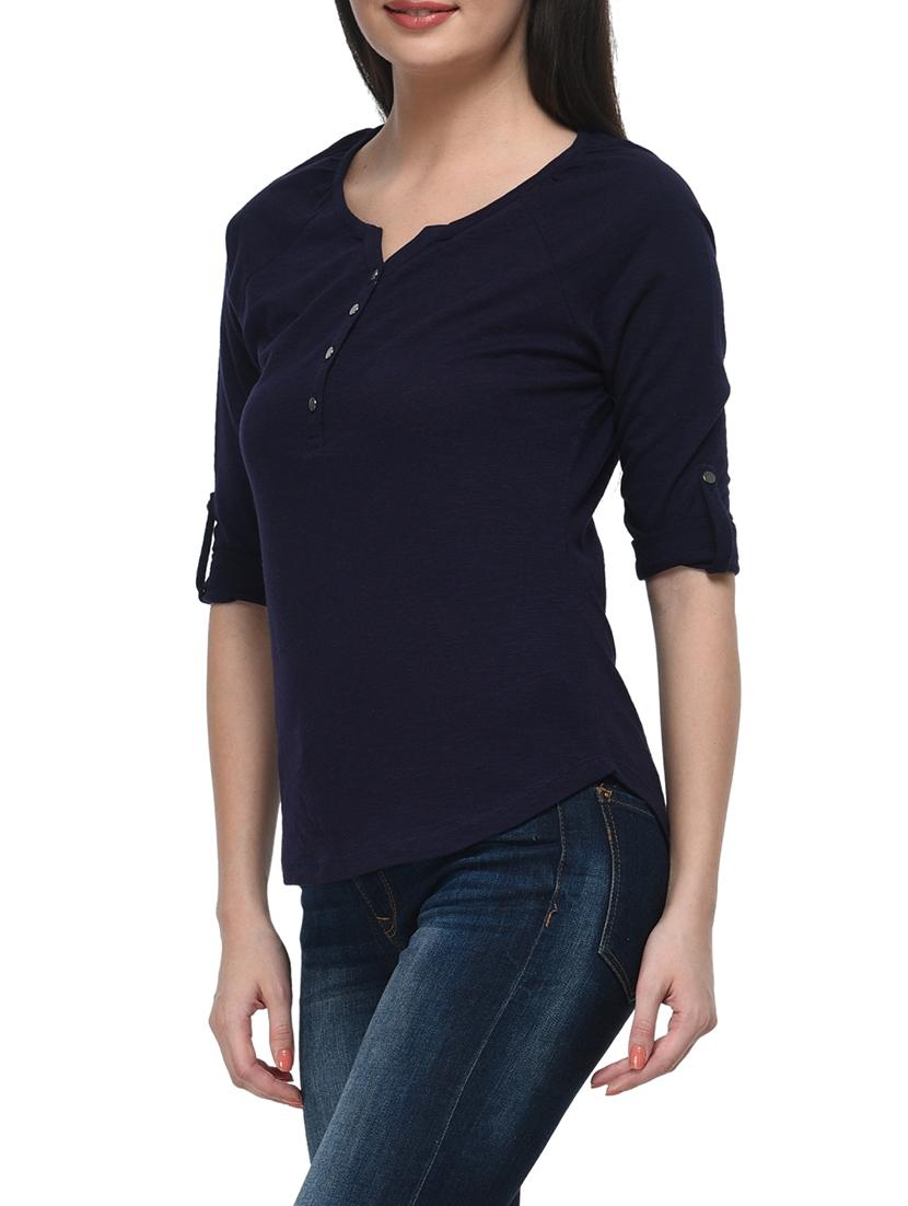 blue cotton top - 11140514 - Standard Image - 1