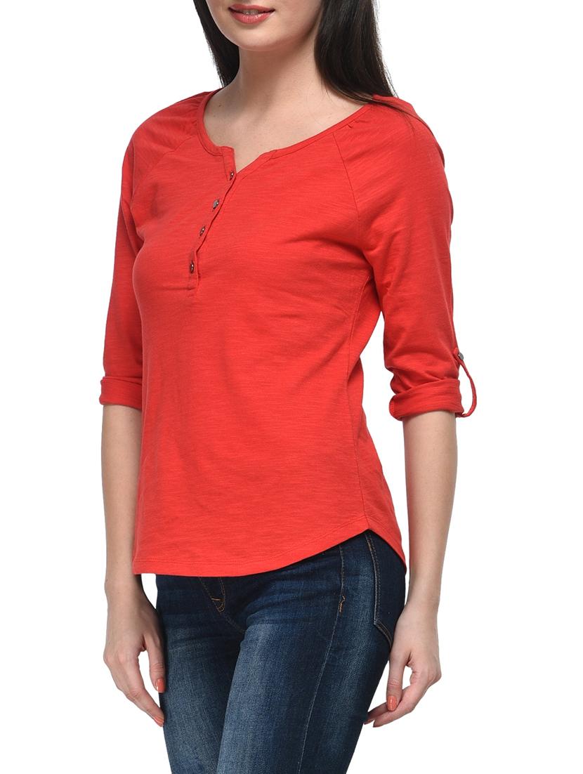 red cotton top - 11140516 - Standard Image - 1