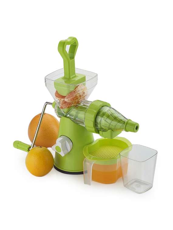 jen premium green hand juicer with juice & pulp collector