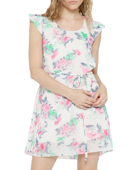 white polyester shift dress - 11142785 - Standard Image - 0