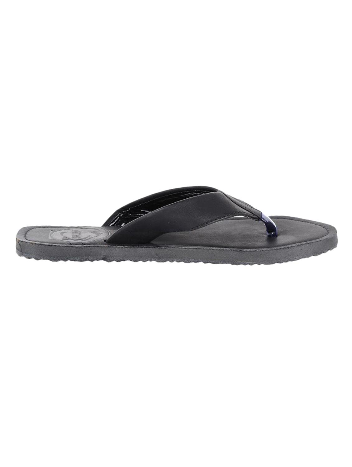 black leather slip on flip flops - 11153405 -  Standard Image - 1