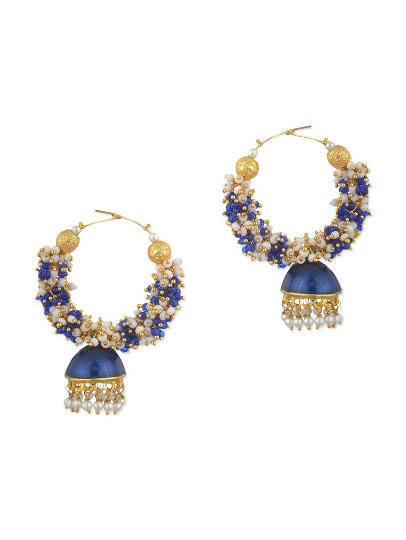 blue pearls balli earring