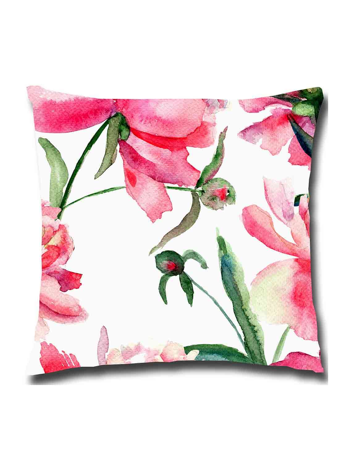 multicolored satin single cushion cover