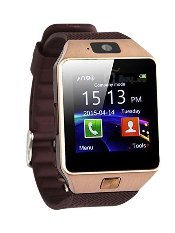 brown android smart watch