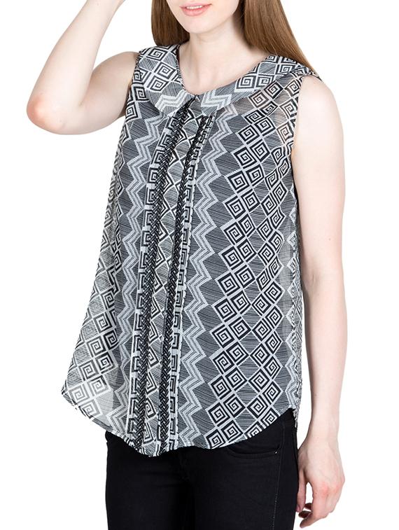 women's straight collared top - 11204726 - Standard Image - 1