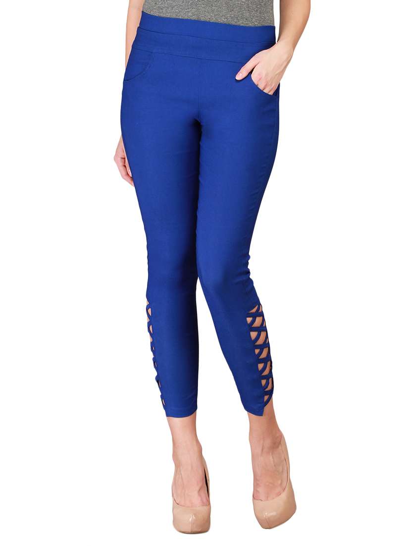 dark blue cotton jeggings